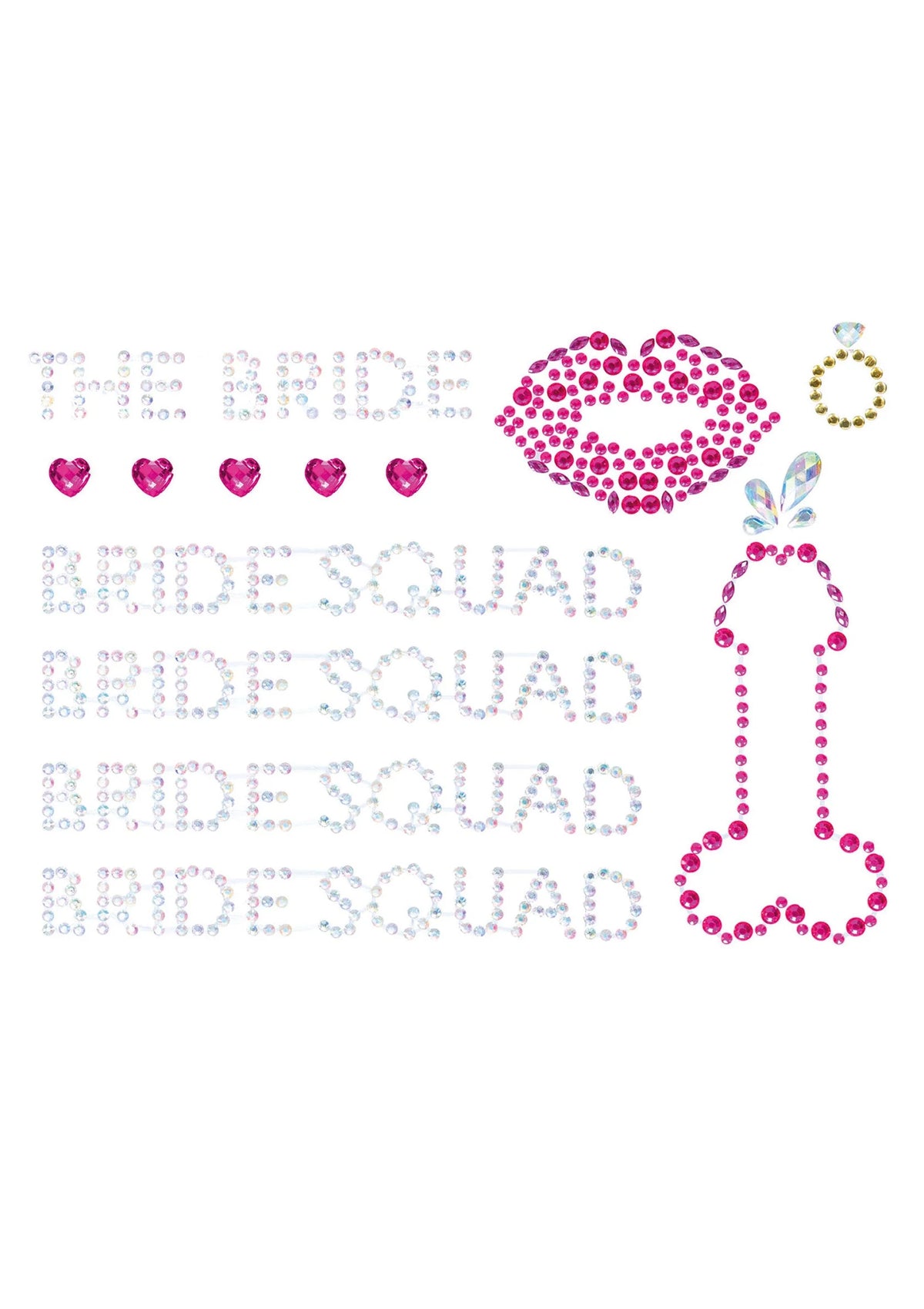 Beste vandaag nog: Bride Squad Adhesive Body Jewels - bij Happytoys Sexshop: online sex shop for Feeling Happy & Easy 😊 - Default Title - 88024 - MULTICOLOR - O/S