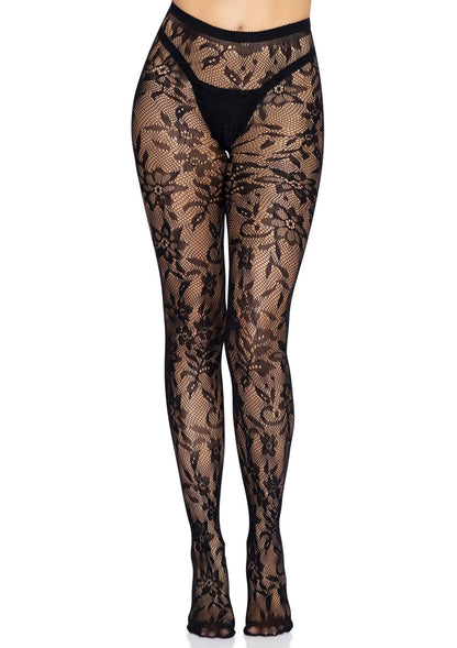 Bestel: Seamless Floral Lace Pantyhose - bij Happytoys: de erotische sex webshop | liever Happy dan Easy ⭐⭐⭐⭐⭐