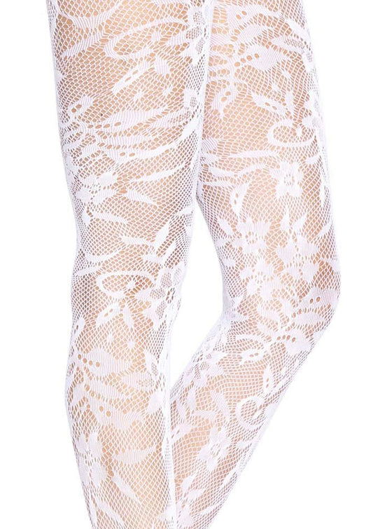 Bestel: Seamless Floral Lace Pantyhose - bij Happytoys: de erotische sex webshop | liever Happy dan Easy ⭐⭐⭐⭐⭐