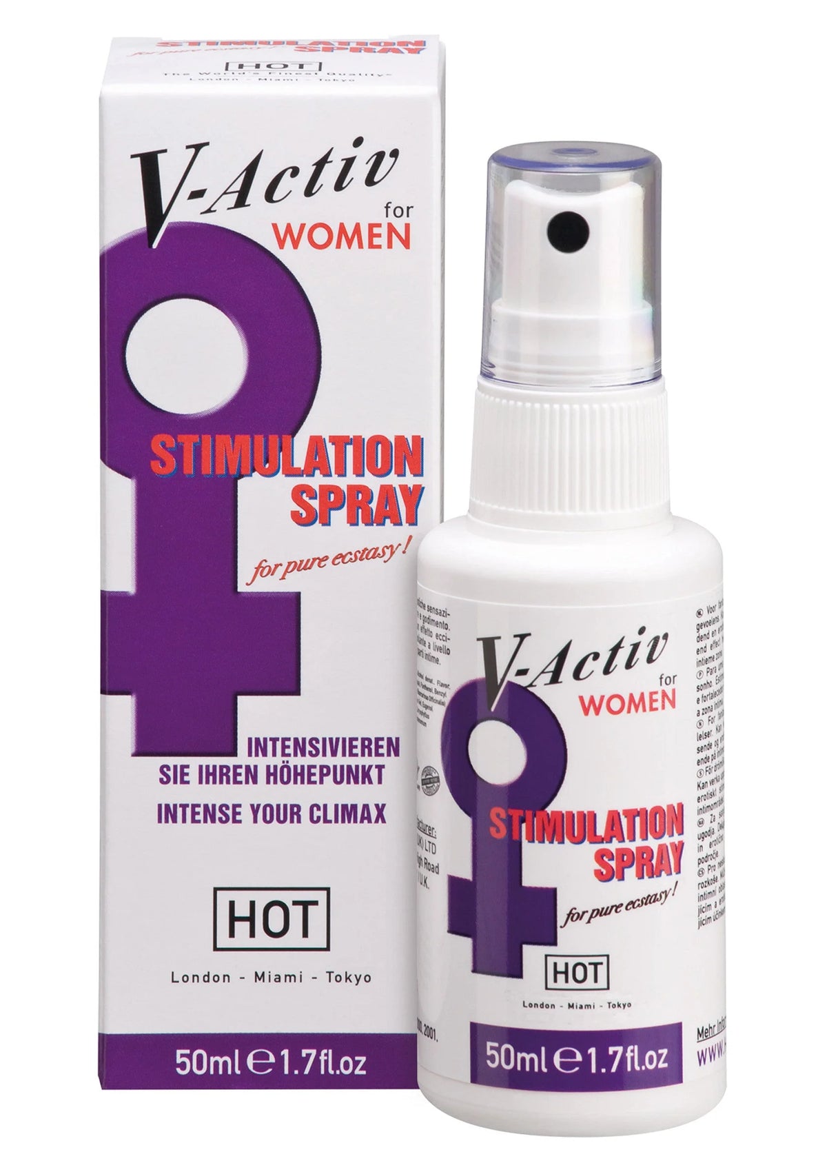 Bestel: V - Activ Woman Stimulating Spray 50 ml - bij Happytoys: de erotische sex webshop | liever Happy dan Easy ⭐⭐⭐⭐⭐