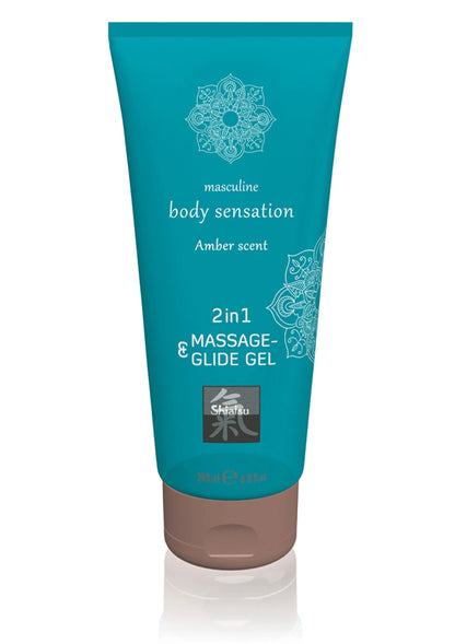 Beste vandaag nog: Shiatsu 2 in 1 Massage & Glide Gel - bij Happytoys Sexshop: online sex shop for Feeling Happy & Easy 😊 - Default Title - 90325 - AMBER - 200