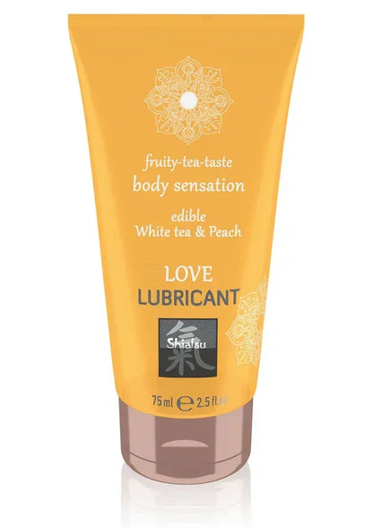 Beste vandaag nog: Edible Love Lubricant 75 ml Peach by Shiatsu Hot - bij Happytoys Sexshop: Toys for Feeling Happy & Easy 😊