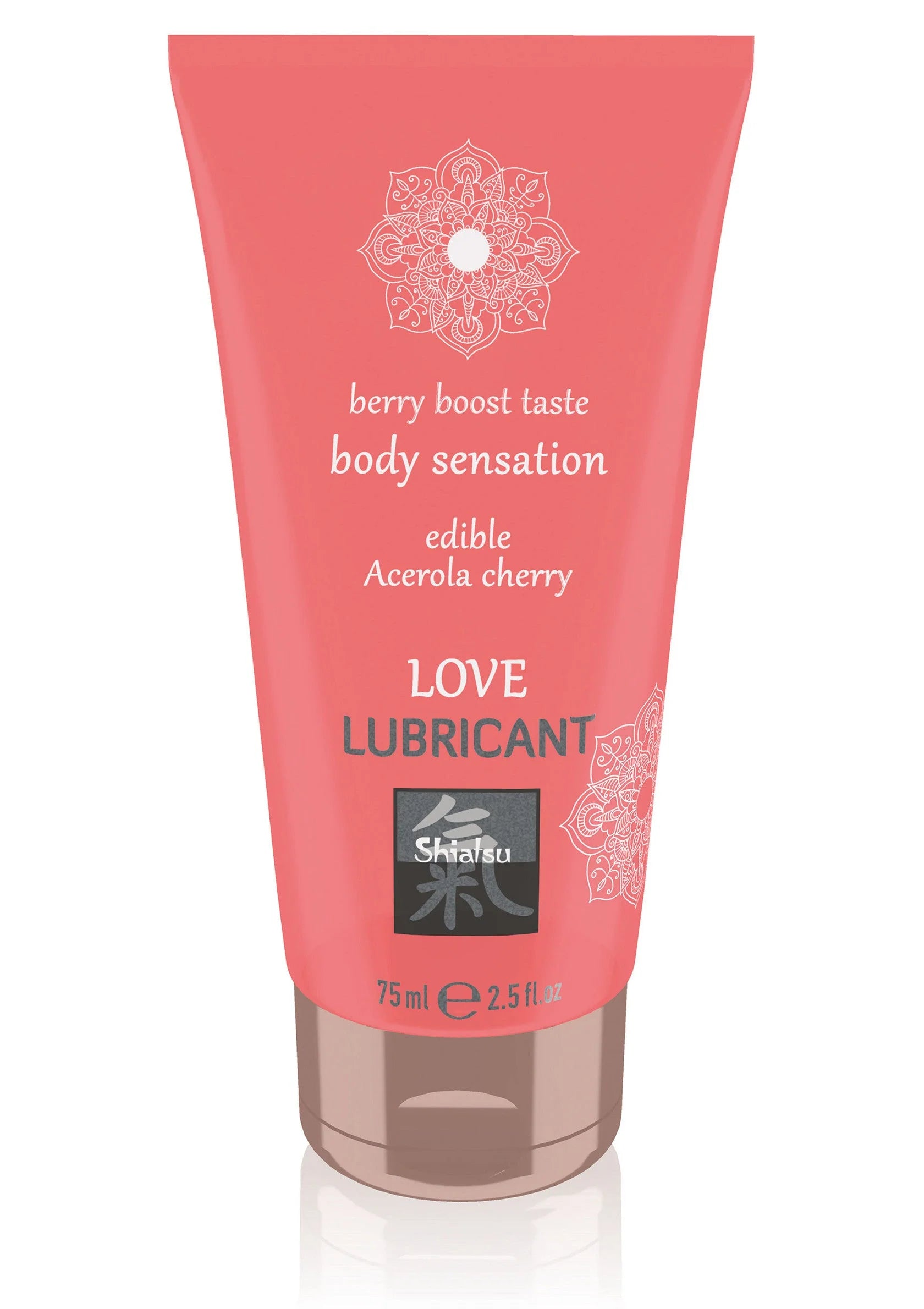 Eetbare glijgel in rode tube, acerola kers, 75 ml