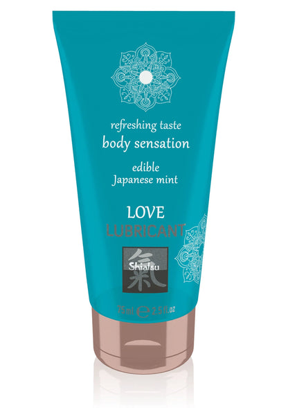 Eetbare glijgel in blauwe tube, Japanse munt, 75 ml