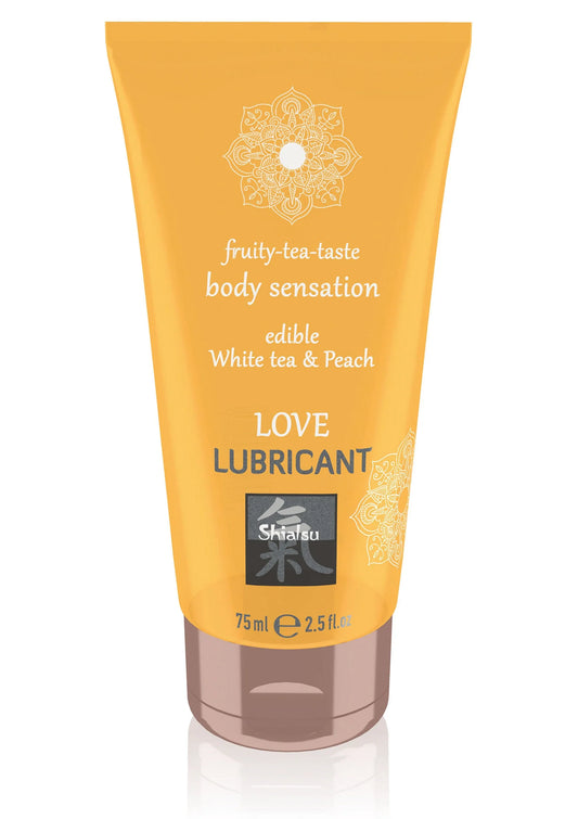 Beste vandaag nog: Edible Love Lubricant 75 ml Peach by Shiatsu Hot - bij Happytoys Sexshop: Toys for Feeling Happy & Easy 😊 - Default Title - 90452 - PEACH - 75