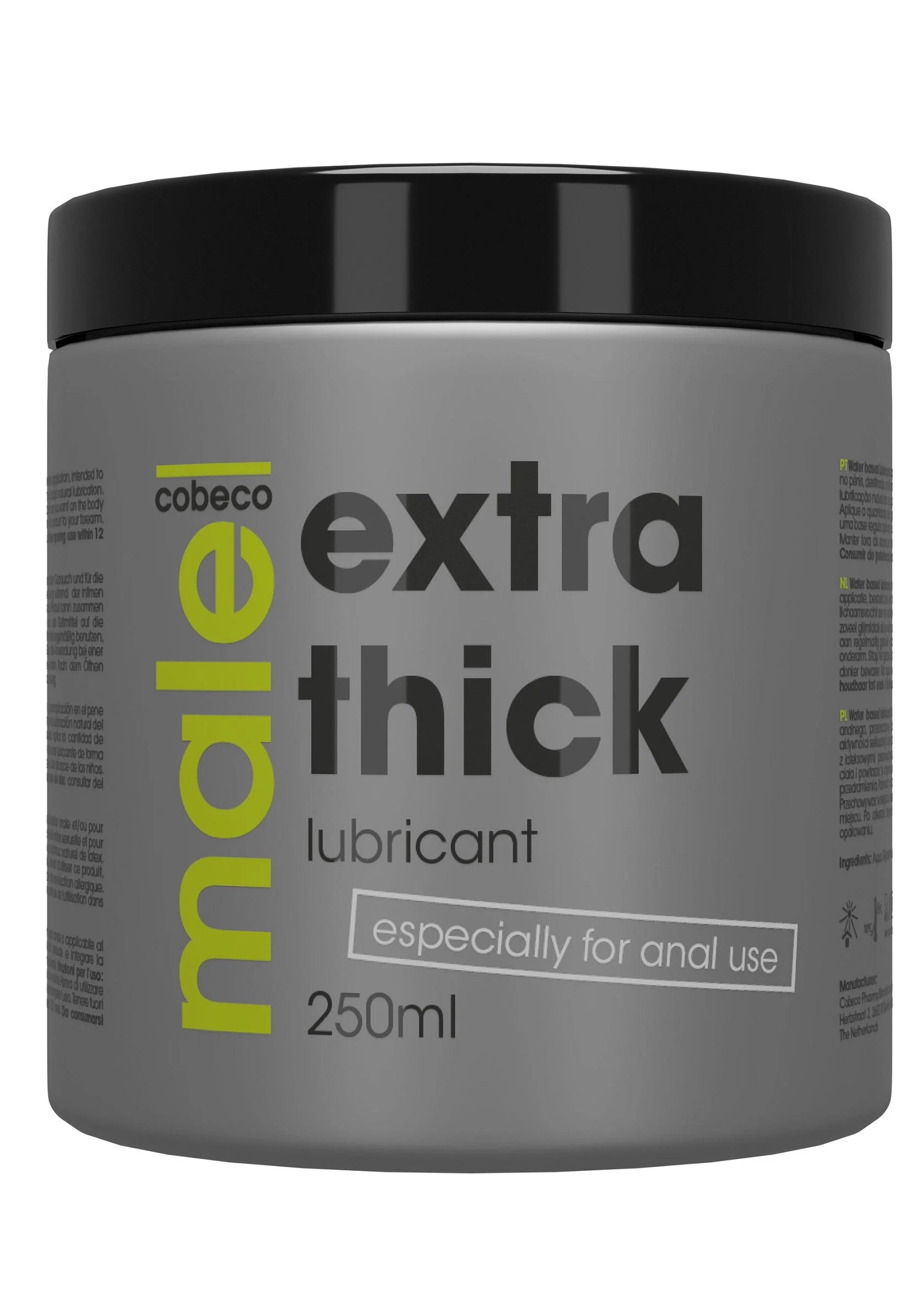 Beste vandaag nog: Male Extra Thick Lubricant 250 ml by Cobeco - bij Happytoys Sexshop: online sex shop for Feeling Happy & Easy 😊 - Default Title - 92521 - NATUREL - 250