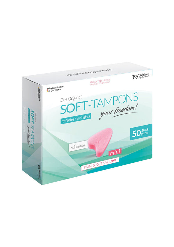 Beste vandaag nog: Soft Tampons Mini (Box of 50) by Joy Division - bij Happytoys Sexshop: online sex shop for Feeling Happy & Easy 😊 - Default Title - 93532 - NATUREL