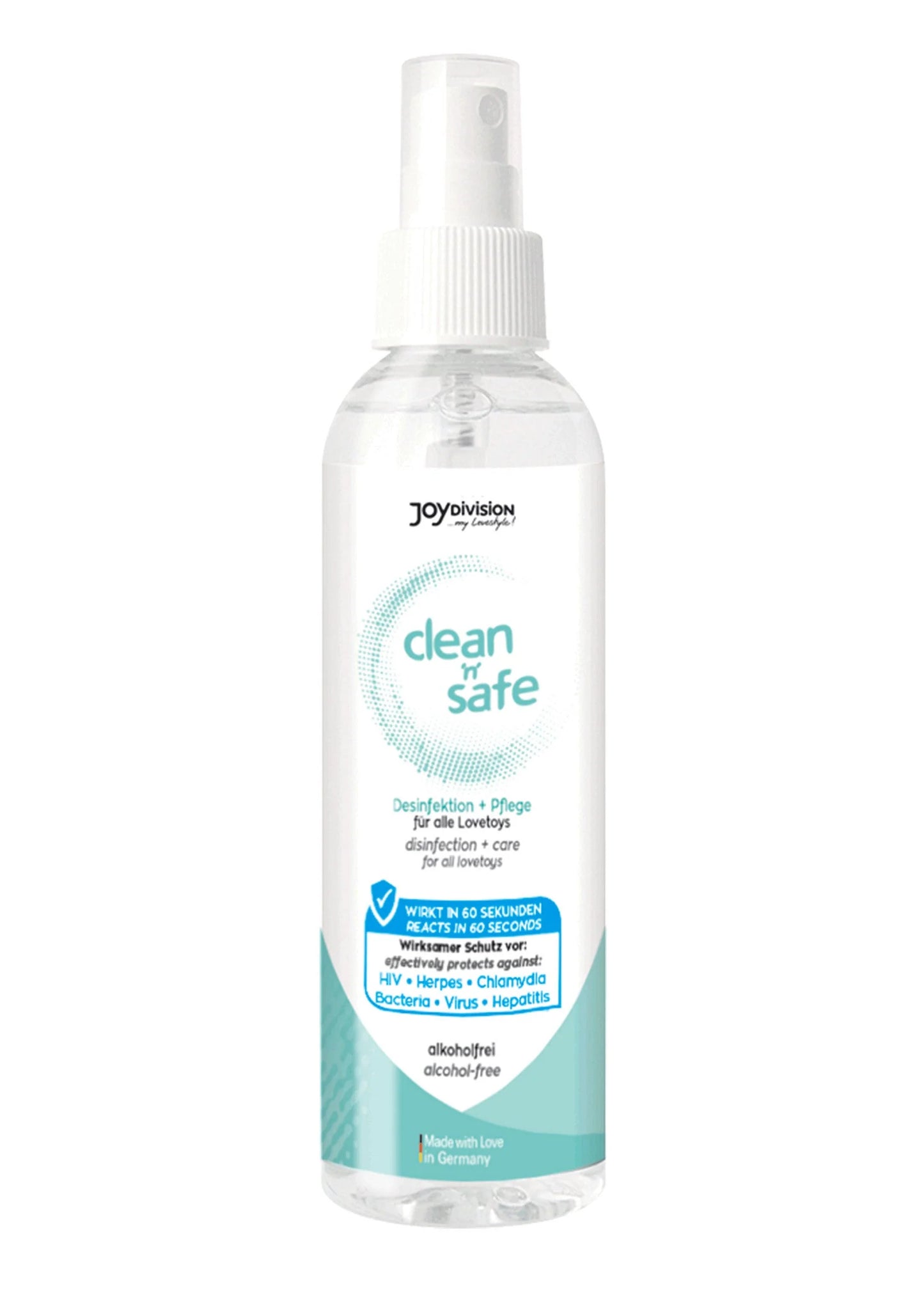 Beste vandaag nog: Clean N Safe 100 ml by Joy Division - bij Happytoys Sexshop: online sex shop for Feeling Happy & Easy 😊 - Default Title - 93537 - NATUREL - 100