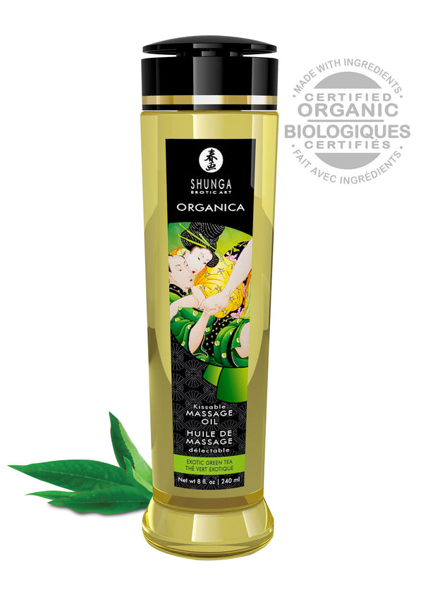 Beste vandaag nog: Organica Kissable Oil by Shunga - bij Happytoys Sexshop: online sex shop for Feeling Happy & Easy 😊 - Green Tea - 94514 - GREENTEA - 240