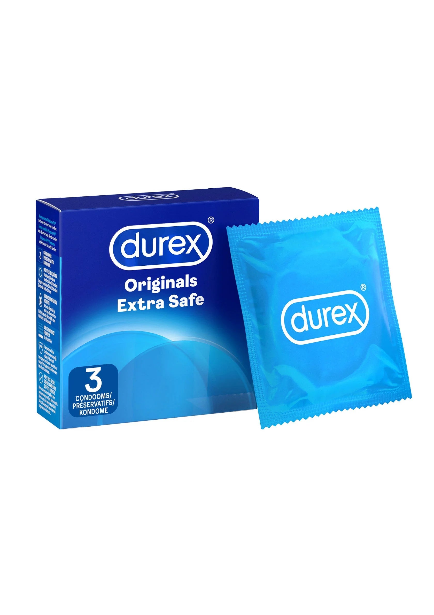 Beste vandaag nog: Condoms NL / FR Extra Safe 6x3 pieces by Durex - bij Happytoys - Default Title - 95501 - NATUREL