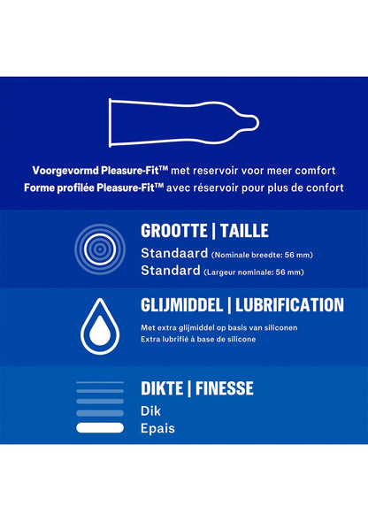 Beste vandaag nog: Condoms NL / FR Extra Safe 6x3 pieces by Durex - bij Happytoys