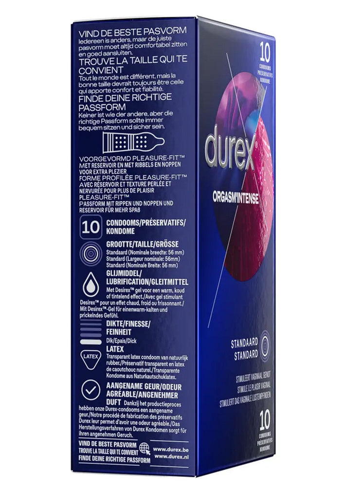 Bestel: Orgasm Intense 6 x 10 condoms by Durex - bij Happytoys: de erotische sex webshop | liever Happy dan Easy ⭐⭐⭐⭐⭐