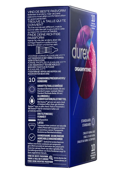 Bestel: Orgasm Intense 6 x 10 condoms by Durex - bij Happytoys: de erotische sex webshop | liever Happy dan Easy ⭐⭐⭐⭐⭐