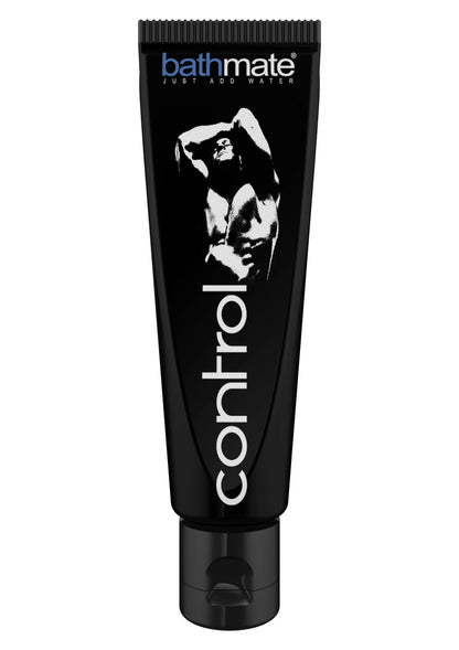 Zwarte Bathmate Control tube met afsluitdop onderaan en merkopdruk