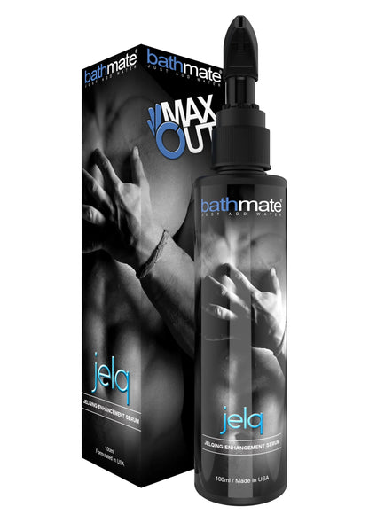 Bathmate jelqinggel set: fles 100 ml en kartonnen doos met MAX OUT