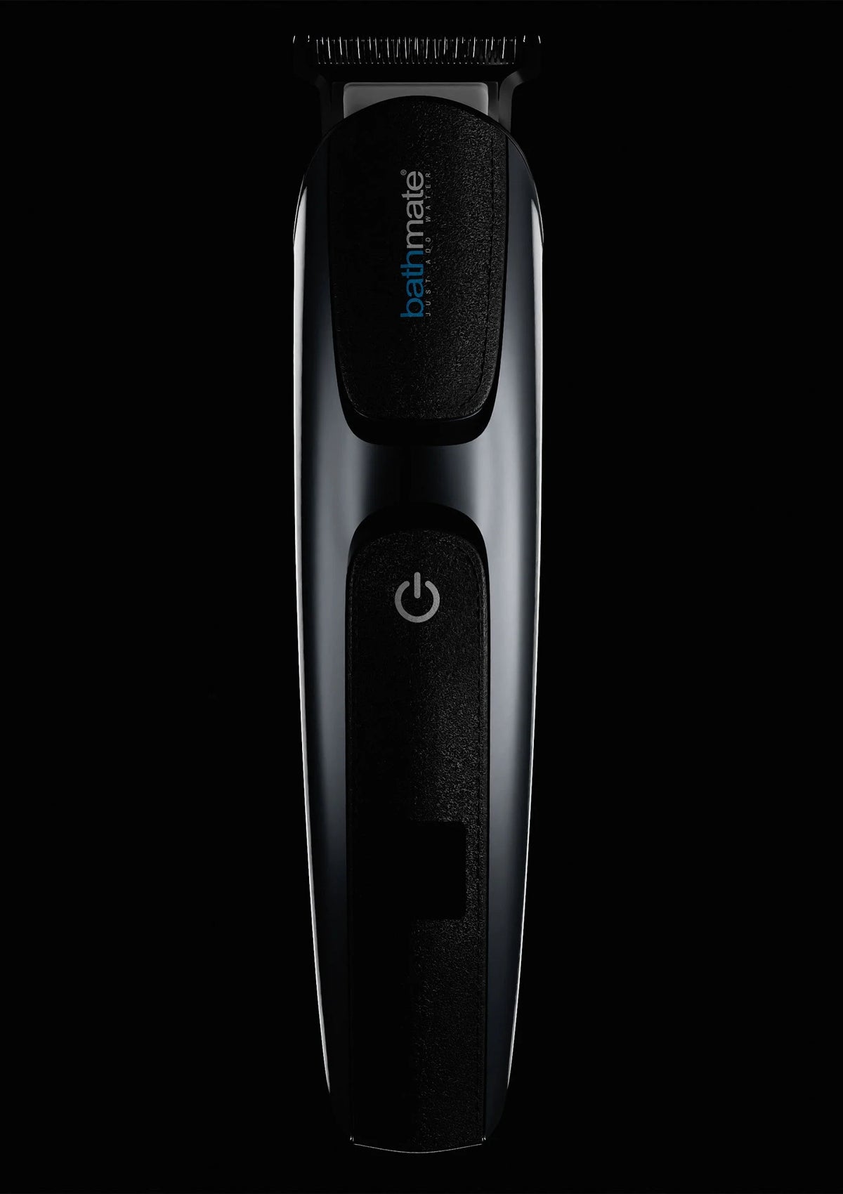 Bathmate Trim 2.0 trimmer/scheerapparaat met zwarte textuur en aan-uitknop