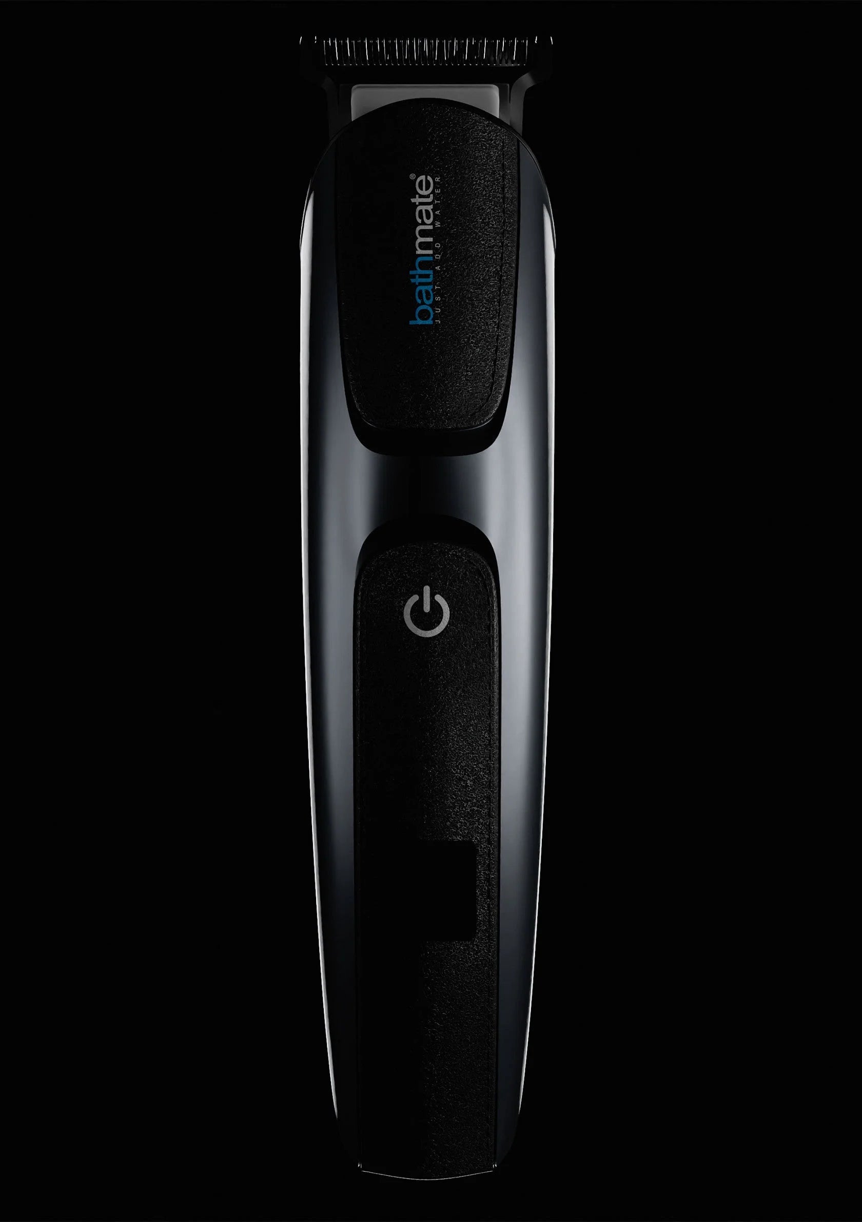 Bathmate Trim 2.0 trimmer/scheerapparaat met zwarte textuur en aan-uitknop