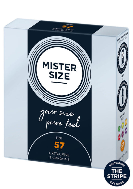 Beste vandaag nog: 57mm Condoms 3pcs by Mister Size - bij Happytoys Sexshop: online sex shop for Feeling Happy & Easy 😊 - Default Title - 97113 - NATUREL