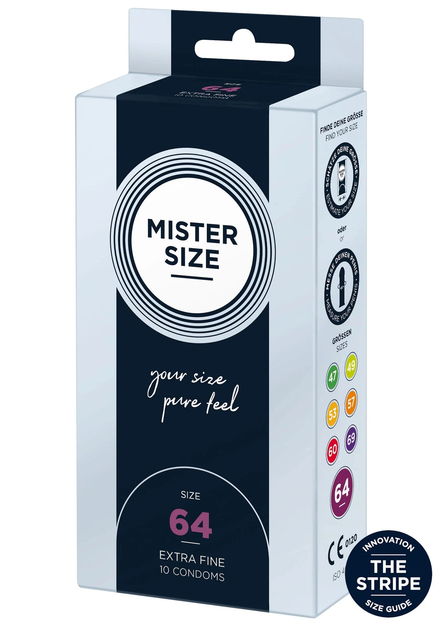 Beste vandaag nog: 64mm Condoms 10pcs by Mister Size - bij Happytoys - Default Title - 97125 - NATUREL
