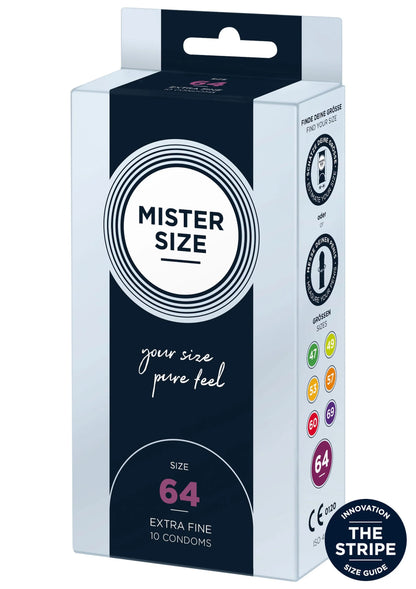 Beste vandaag nog: 64mm Condoms 10pcs by Mister Size - bij Happytoys - Default Title - 97125 - NATUREL