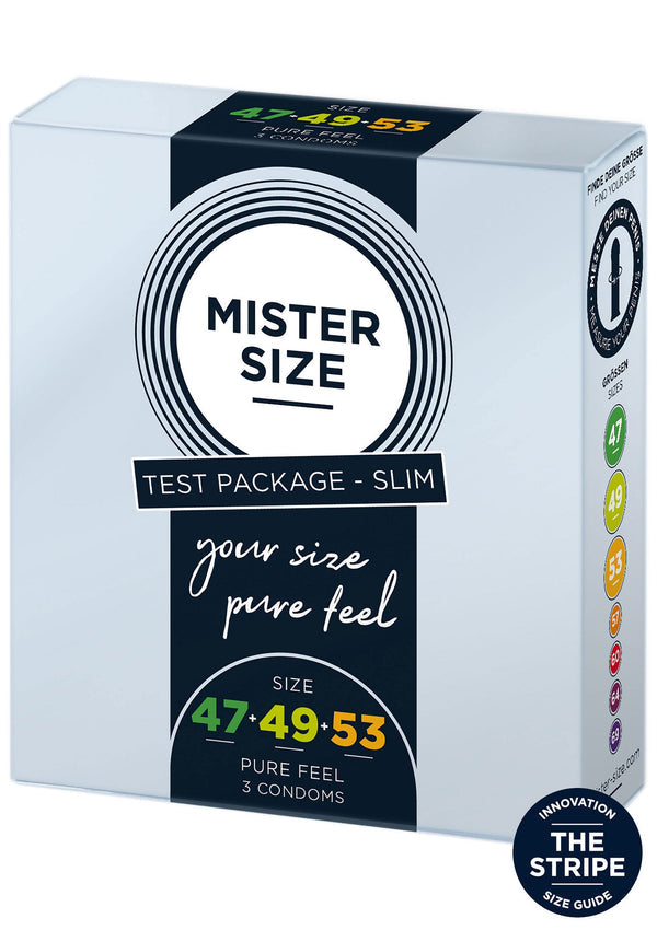 Beste vandaag nog: 47 - 49 - 53mm 3 - pack condoms by Mister Size - bij Happytoys Sexshop: online sex shop for Feeling Happy & Easy 😊 - Default Title - 97127 - NATUREL