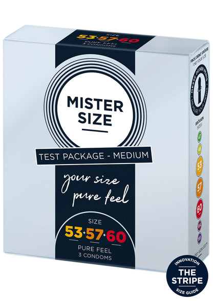 Beste vandaag nog: Condooms 53 - 57 - 60mm 3 - pack by Mister Size - bij Happytoys - Default Title - 97128 - NATUREL