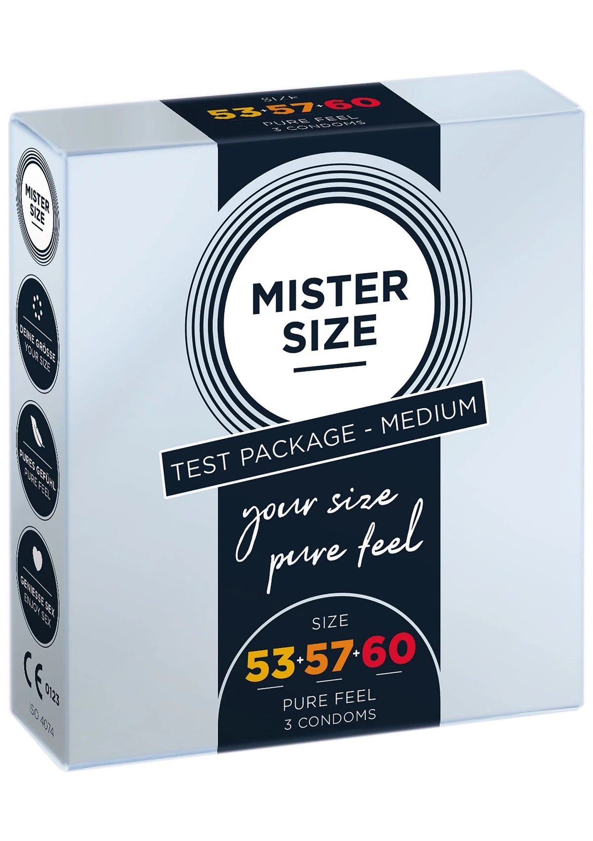 Beste vandaag nog: Condooms 53 - 57 - 60mm 3 - pack by Mister Size - bij Happytoys