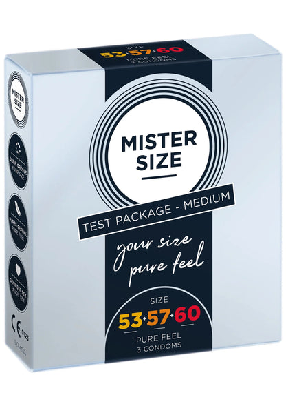 Beste vandaag nog: Condooms 53 - 57 - 60mm 3 - pack by Mister Size - bij Happytoys