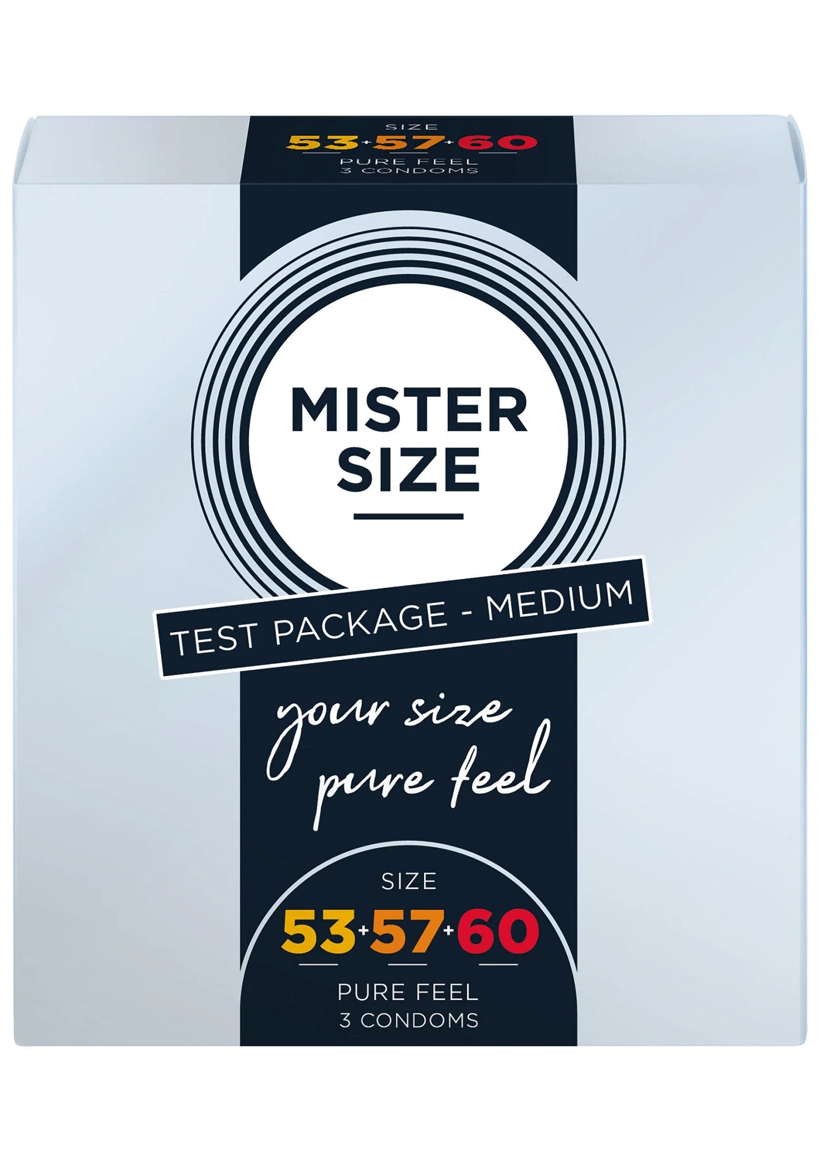 Beste vandaag nog: Condooms 53 - 57 - 60mm 3 - pack by Mister Size - bij Happytoys