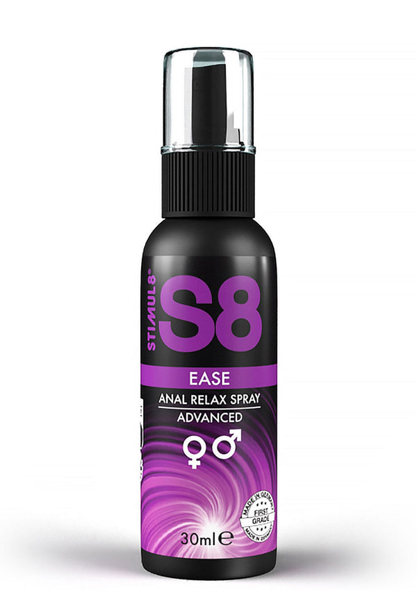 Beste vandaag nog: Ease Anal Relax Spray 30 ml by S8 - bij Happytoys Sexshop: online sex shop for Feeling Happy & Easy 😊 - Default Title - 97444 - NATUREL - 30