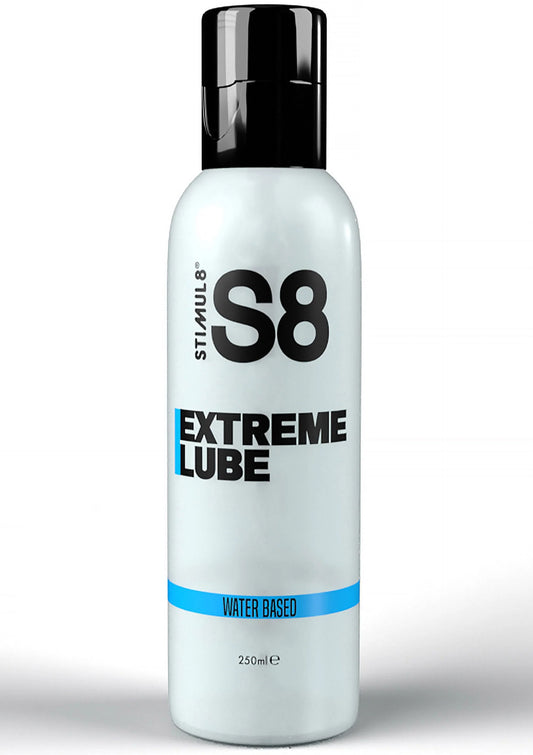 S8 Extreme Lube glijmiddel, waterbasis fles met opschrift 250 ml