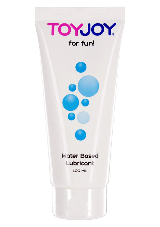 ToyJoy watergebaseerd glijmiddel 100 ml in witte knijptube met blauwe opdruk.