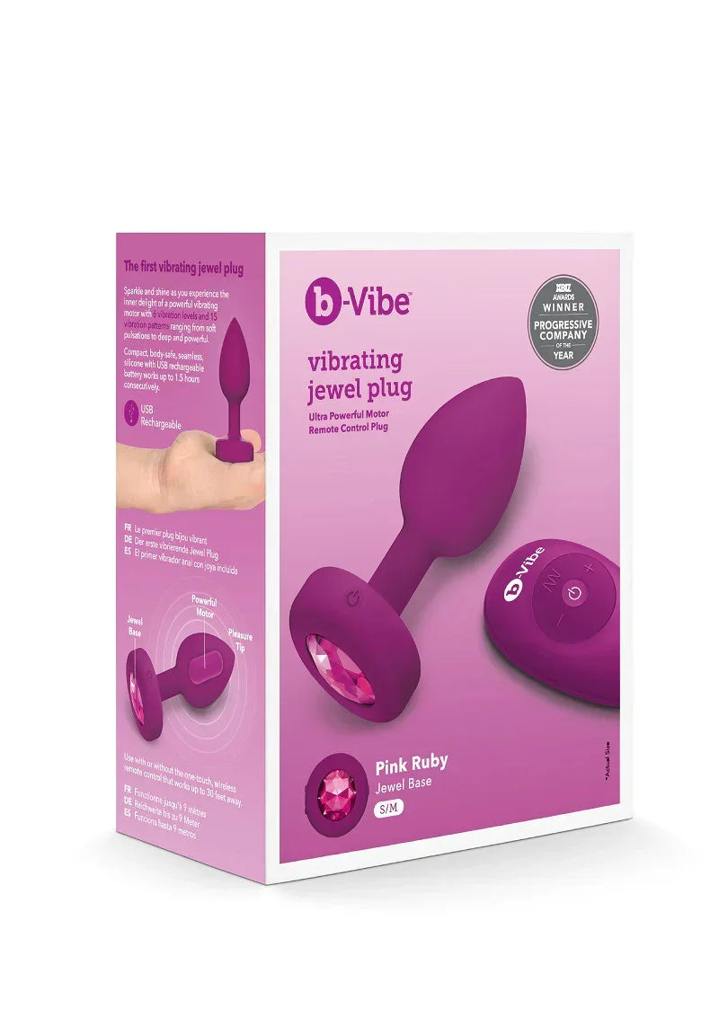 ♂ ♀ B-Vibe Vibrating Jewel Plug S/M - Happytoys Sexshop: online sex shop for Feeling Happy & Easy 😊 - Discreet geleverd