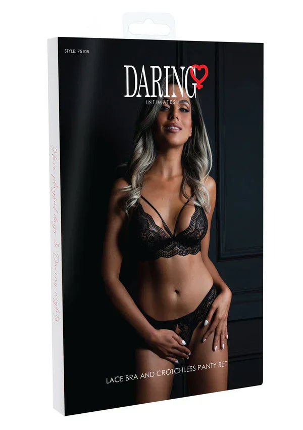 Bra and Crotchless Panty by Daring Intimates - Happytoys Sexshop: online sex shop for Feeling Happy & Easy 😊 - Discreet geleverd