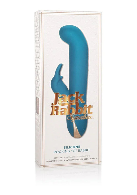 Jack Rabbit Signature Silicone Rocking 'G” Rabbit Vibrator by CalExotics - Happytoys Sexshop: online sex shop for Feeling Happy & Easy 😊 - Discreet geleverd