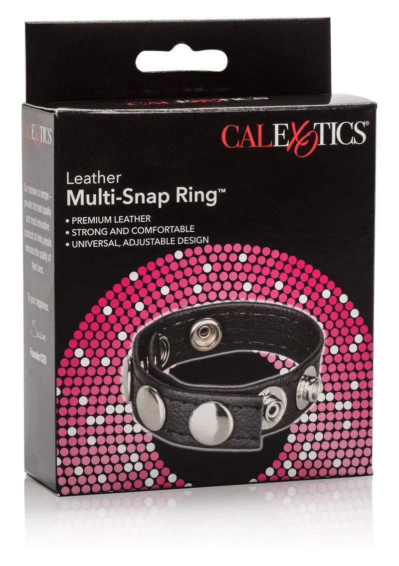 Beste vandaag nog: Leather Multi - Snap Ring by CalExotics - bij Happytoys