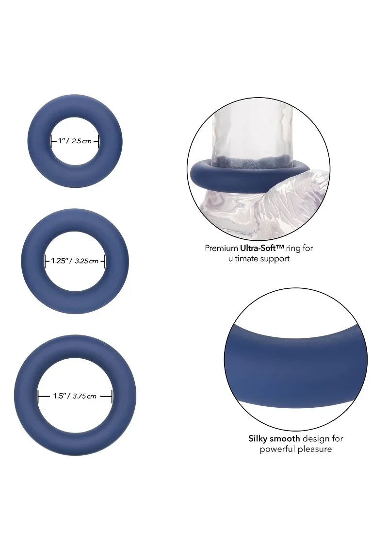 Link Up Ultra-Soft Elite Set Cockring by CalExotics - Happytoys Sexshop: online sex shop for Feeling Happy & Easy 😊 - Discreet geleverd