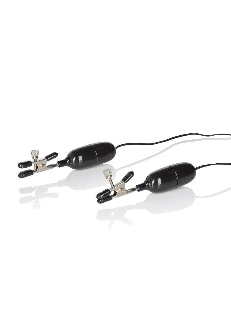 CalExotics Nipple Play twee vibrerende tepelklemmen - Happytoys Sexshop: online sex shop for Feeling Happy & Easy 😊 - Discreet geleverd