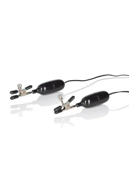 CalExotics Nipple Play twee vibrerende tepelklemmen - Happytoys Sexshop: online sex shop for Feeling Happy & Easy 😊 - Discreet geleverd