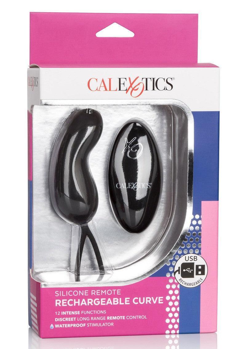 Verpakkingsdoos van CalExotics: siliconen remote G-spot vibrator, USB en waterdicht