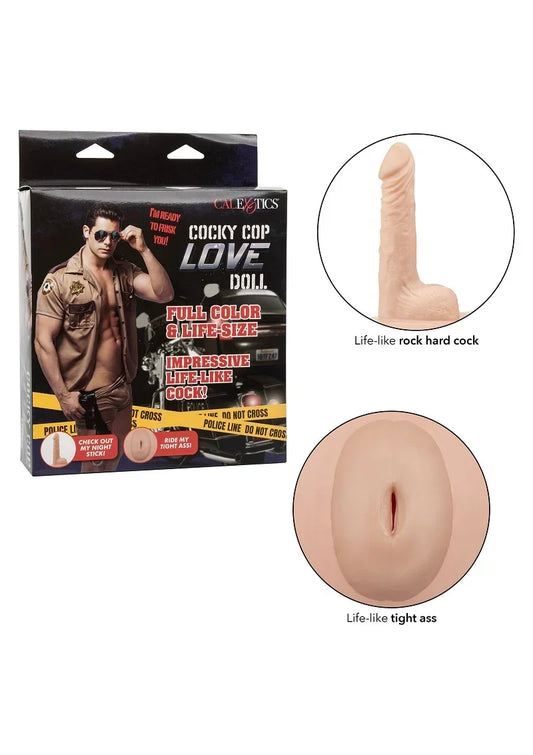 Seksdoll verpakking met ronde inzet van levensechte cock en kont