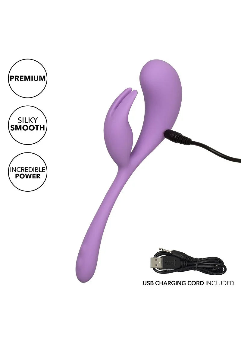 Elle Liquid Silicone Dual Flicker Vibrator by CalExotics - Happytoys Sexshop: online sex shop for Feeling Happy & Easy 😊 - Discreet geleverd