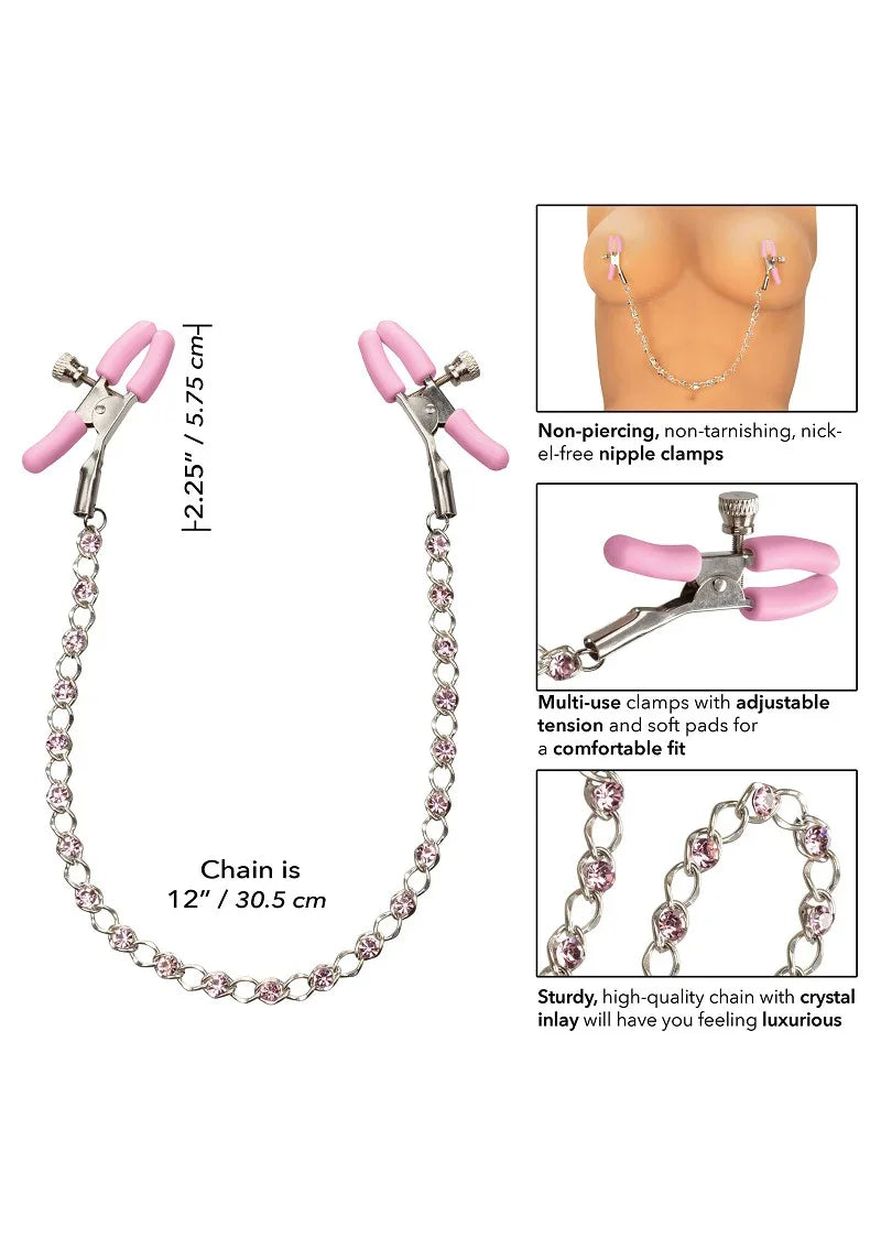First Time Crystal Nipple Teasers by CalExotics - Happytoys Sexshop: online sex shop for Feeling Happy & Easy 😊 - Discreet geleverd