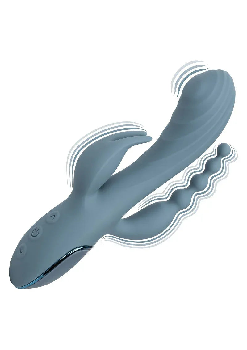 ♀ CalExotics III Triple Ecstasy triple vibrator - Happytoys Sexshop: online sex shop for Feeling Happy & Easy 😊 - Discreet geleverd