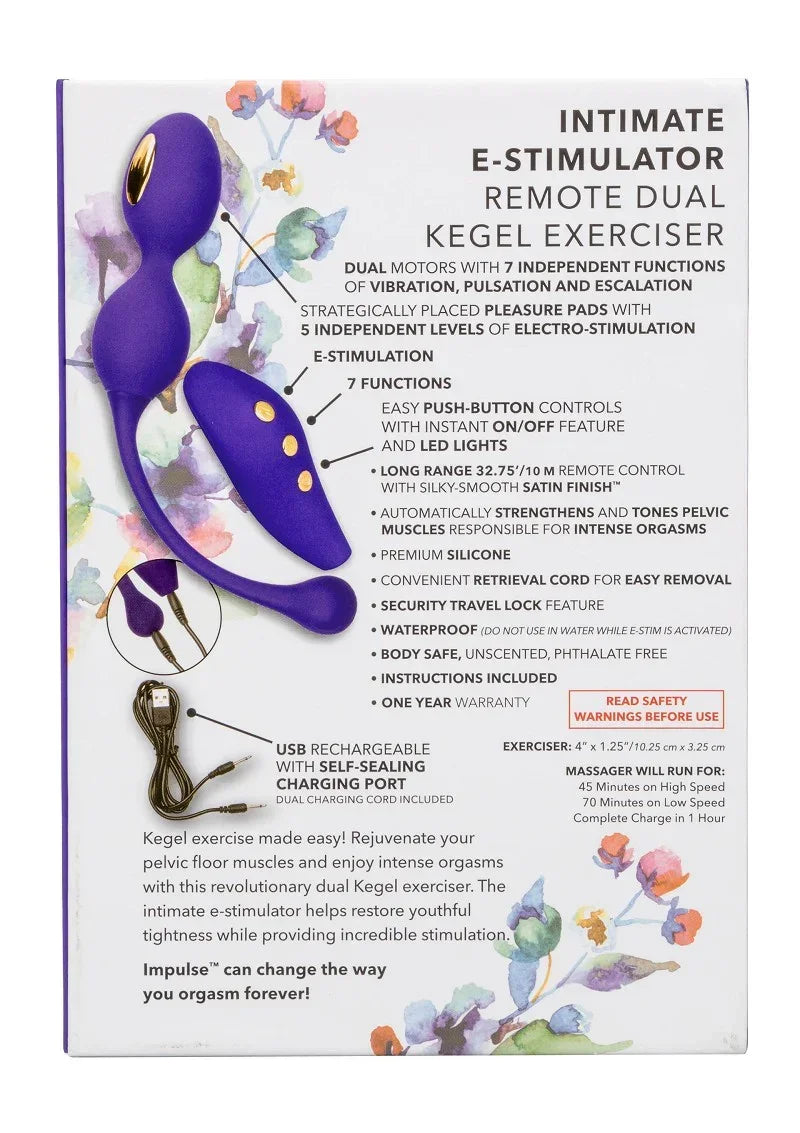 CalExotics doos met paarse dual kegel-stimulator en afstandsbediening