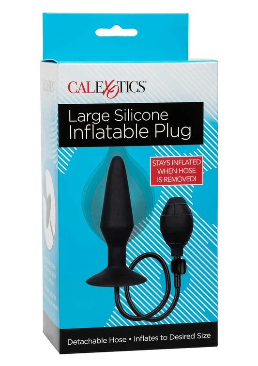 Verpakking van CalExotics grote siliconen opblaasbare butplug met slang