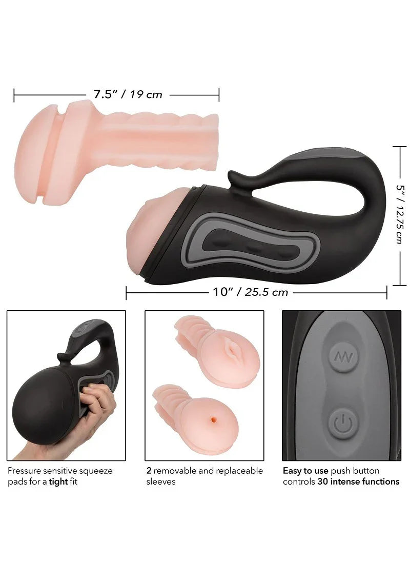Optimum Power Rechargeable Grip-N-Stroke by CalExotics - Happytoys Sexshop: online sex shop for Feeling Happy & Easy 😊 - Discreet geleverd