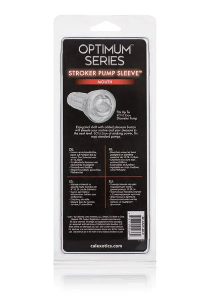 CalExotics Optimum Series verpakking met productafbeelding en instructies