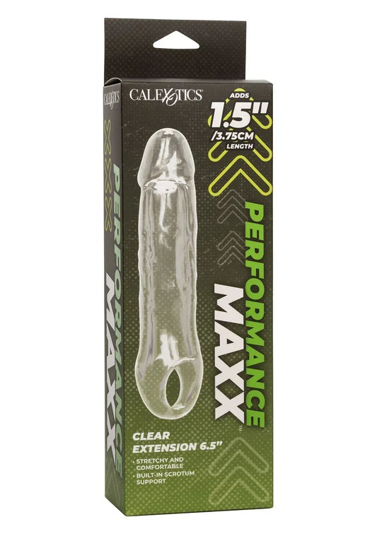 CalExotics Performance Maxx Clear extension 6,5 inch in verpakking, transparant