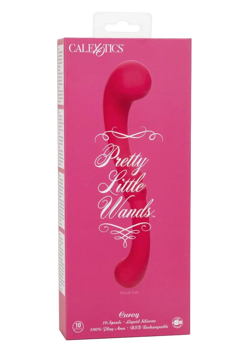 Pretty Little Wands Curvy vibrator by CalExotics - Happytoys Sexshop: online sex shop for Feeling Happy & Easy 😊 - Discreet geleverd
